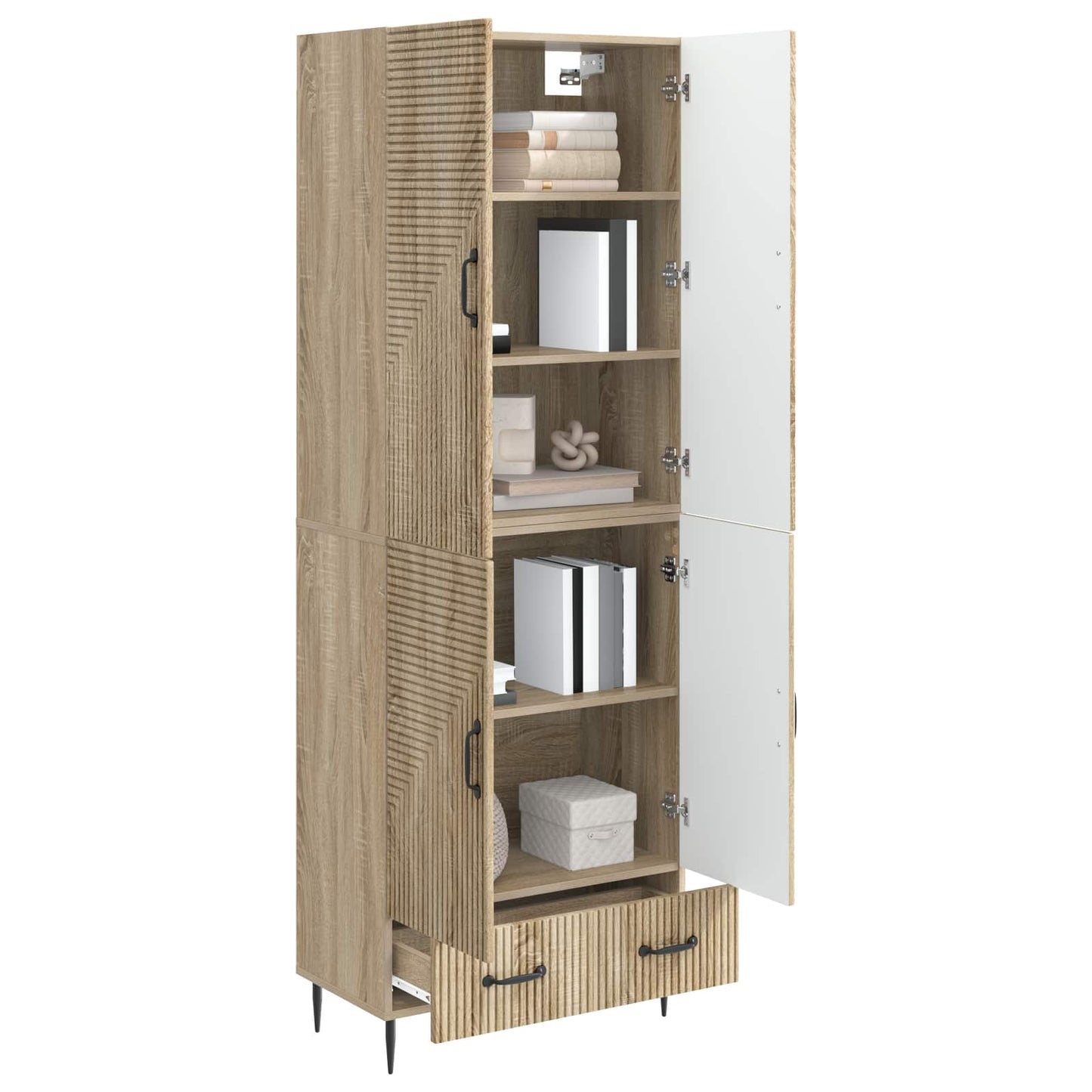 vidaXL Cabinet Set 2 pcs 66 x 34.5 x 95 cm Engineered Wood