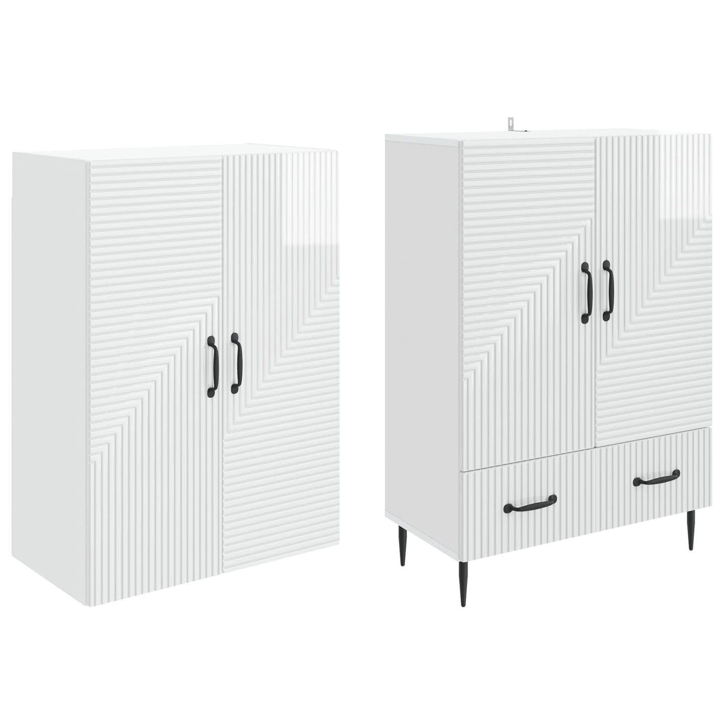 vidaXL Cabinet Set 2 pcs Engineered Wood