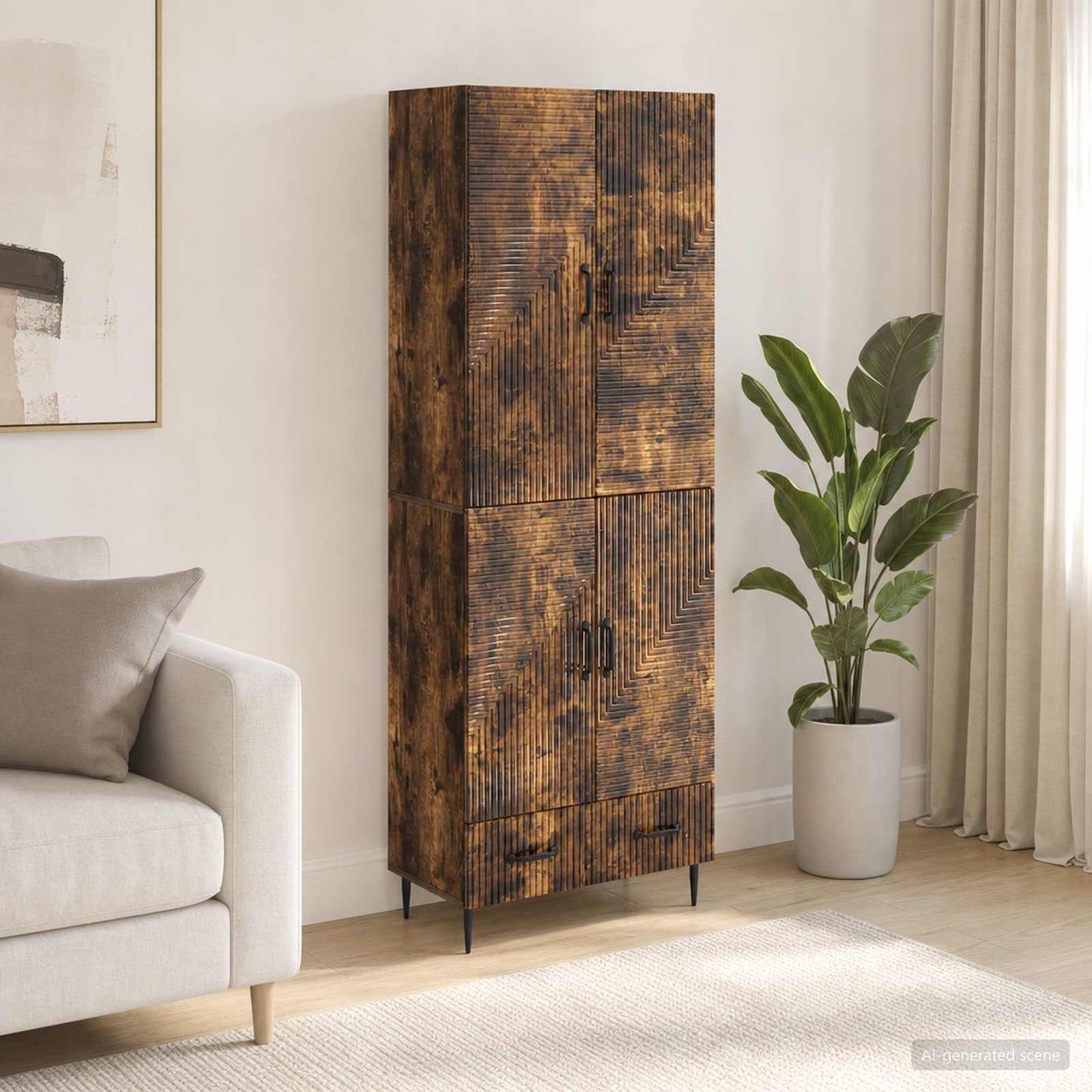 vidaXL Cabinet Set 2 pcs Engineered Wood