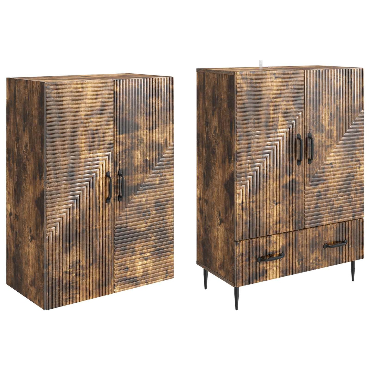 vidaXL Cabinet Set 2 pcs 66 x 34.5 x 95 cm Engineered Wood