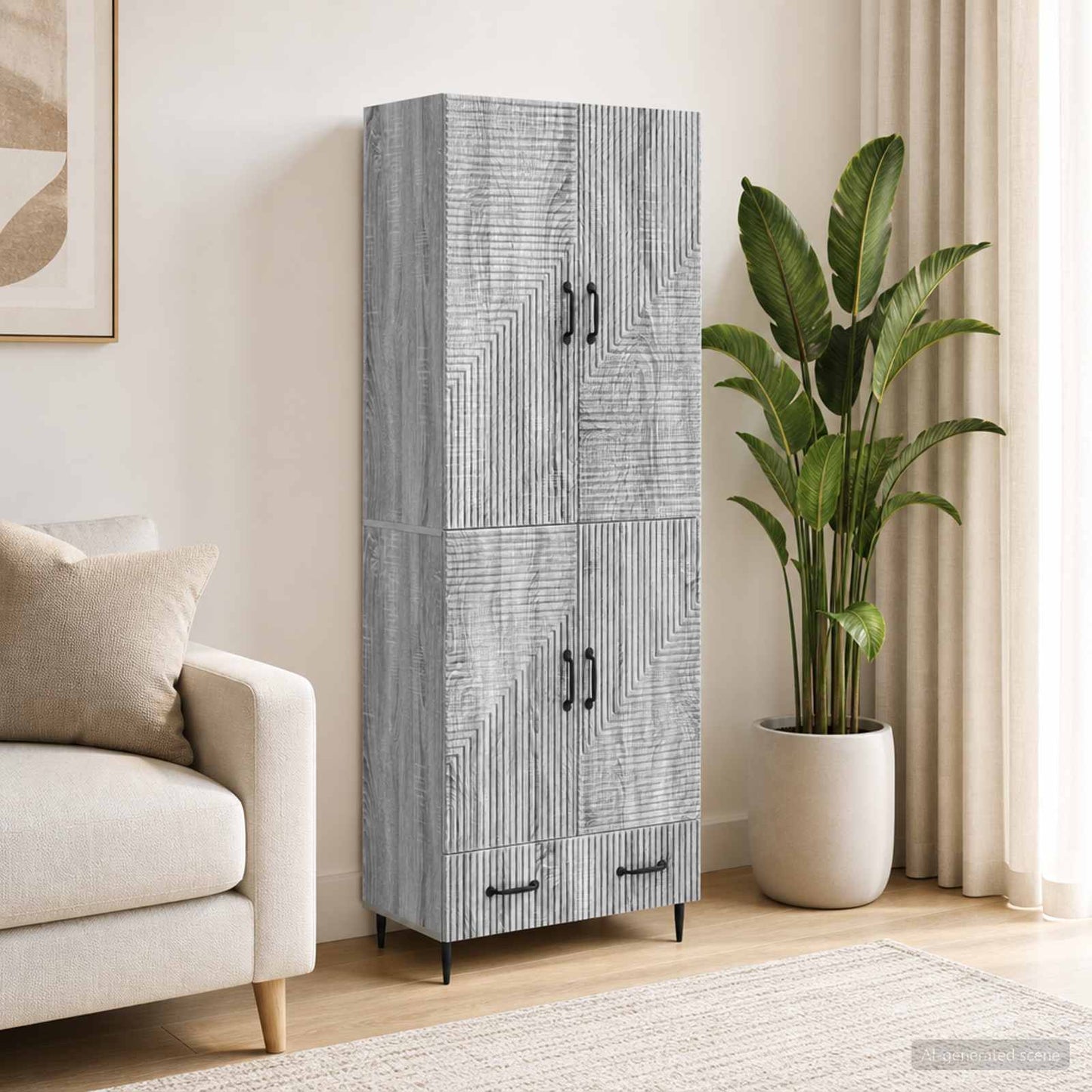 vidaXL Cabinet Set 2 pcs Engineered Wood