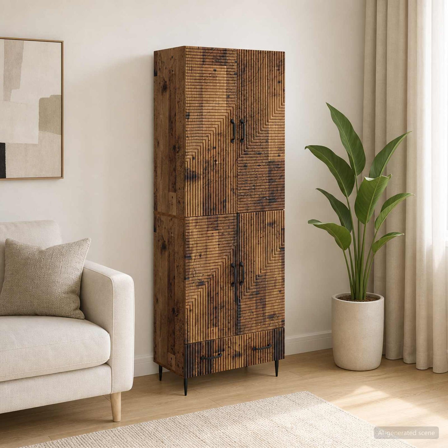 vidaXL Cabinet Set 2 pcs Engineered Wood