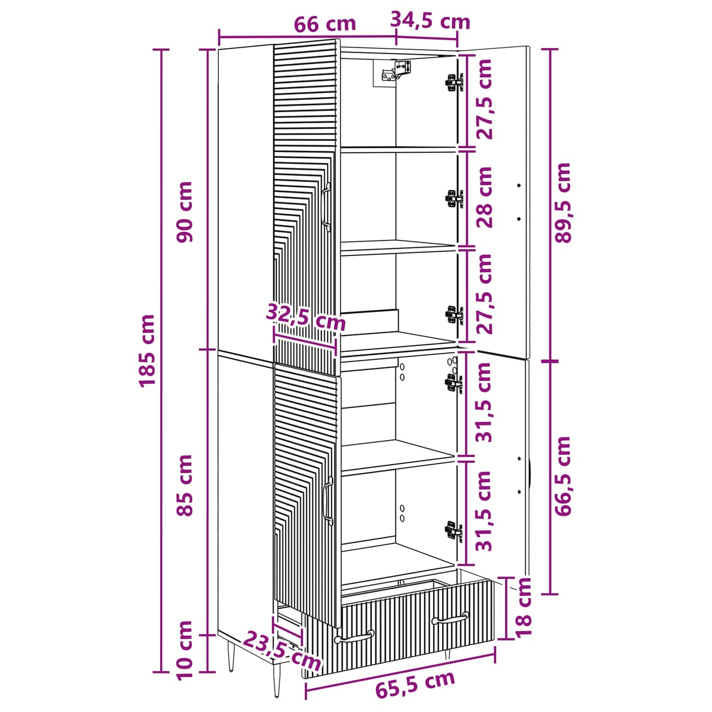 vidaXL Cabinet Set 2 pcs Engineered Wood