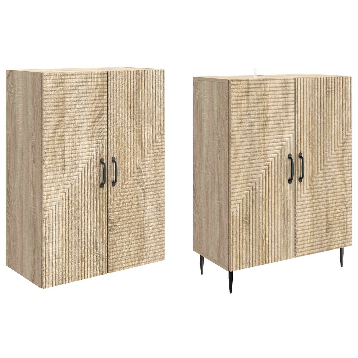 vidaXL Cabinet Set 2 pcs 66 x 34.5 x 89.5 cm Engineered Wood