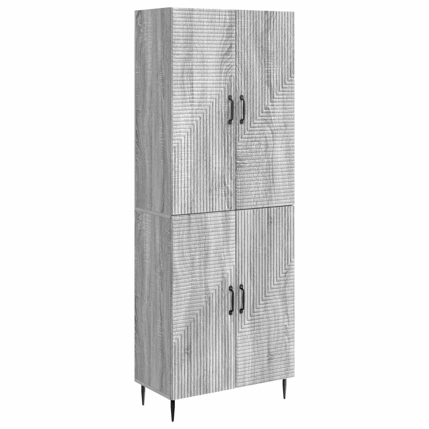 vidaXL Cabinet Set 2 pcs Grey Sonoma Engineered Wood
