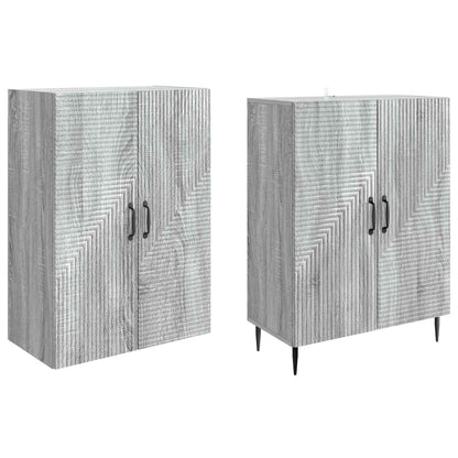 vidaXL Cabinet Set 2 pcs Grey Sonoma Engineered Wood