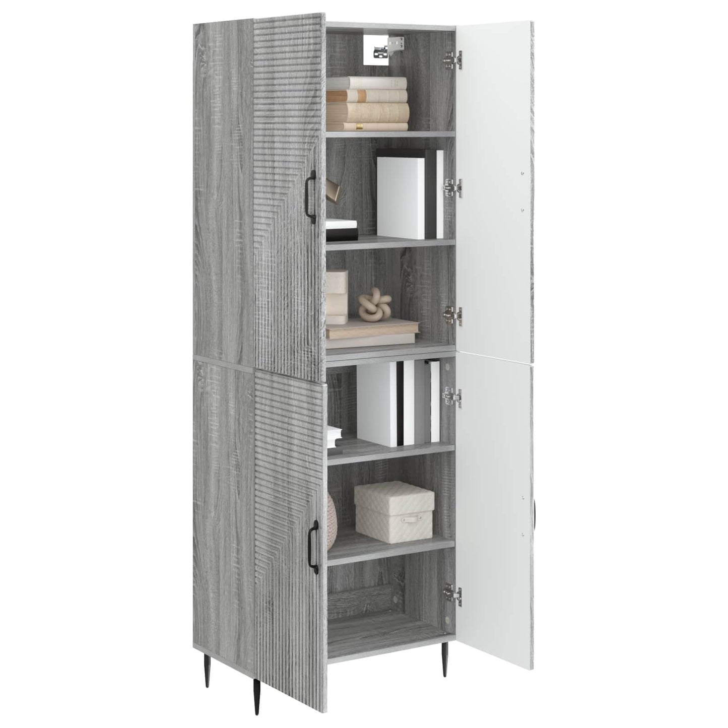 vidaXL Cabinet Set 2 pcs Grey Sonoma Engineered Wood