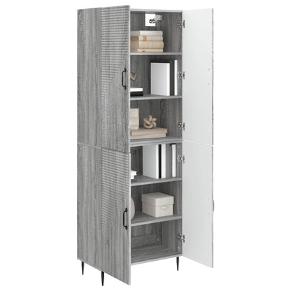 vidaXL Cabinet Set 2 pcs Grey Sonoma Engineered Wood