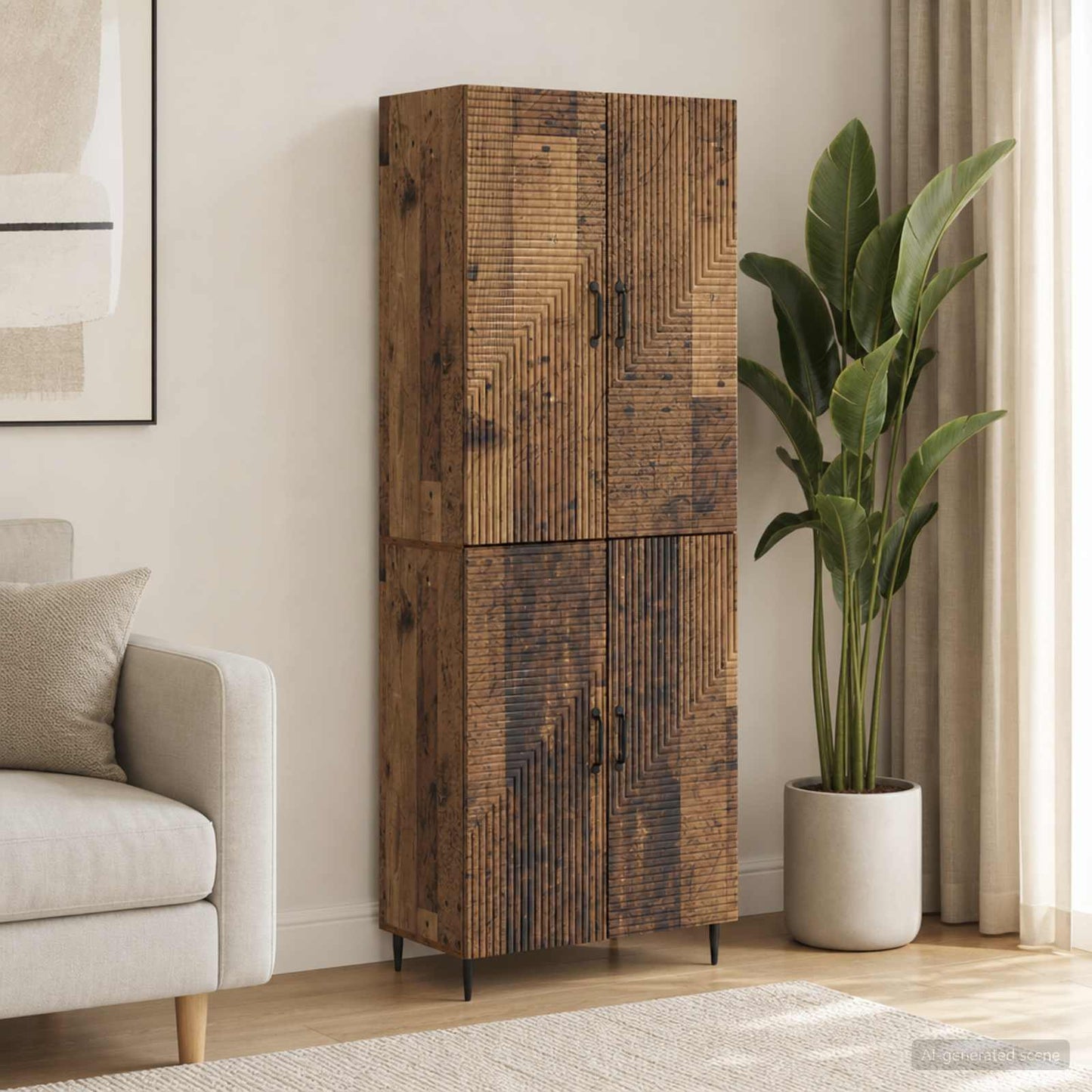 vidaXL Cabinet Set 2 pcs Engineered Wood