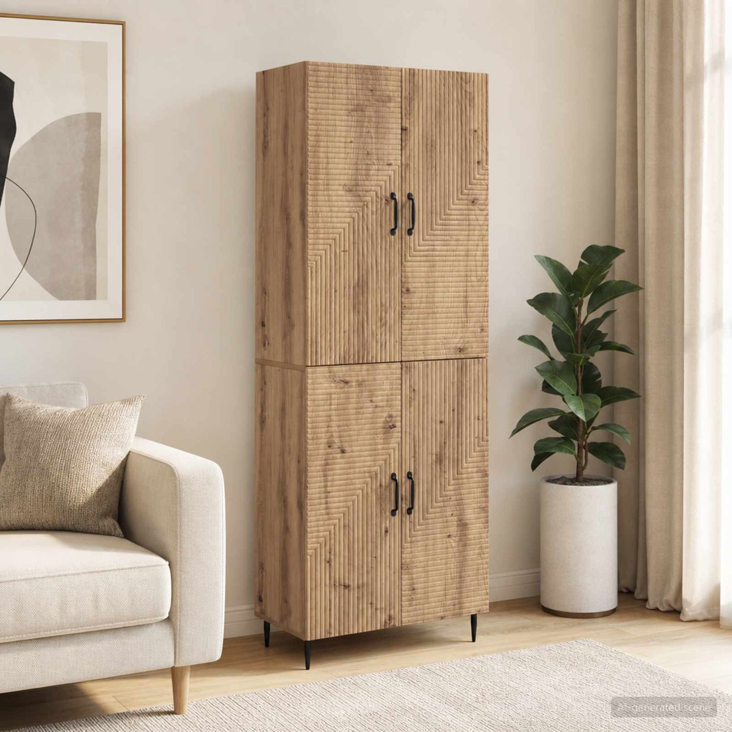 vidaXL Cabinet Set 2 pcs Engineered Wood