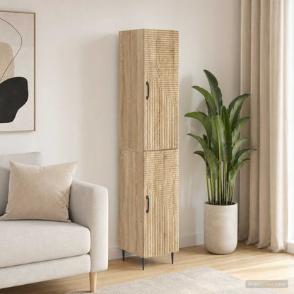 vidaXL Cabinet Set 2 pcs Sonoma Oak Engineered Wood