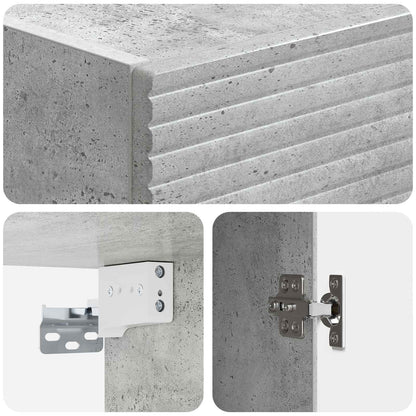 vidaXL Cabinet Set 2 pcs Concrete Grey Engineered Wood