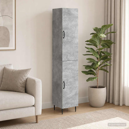 vidaXL Cabinet Set 2 pcs Concrete Grey Engineered Wood