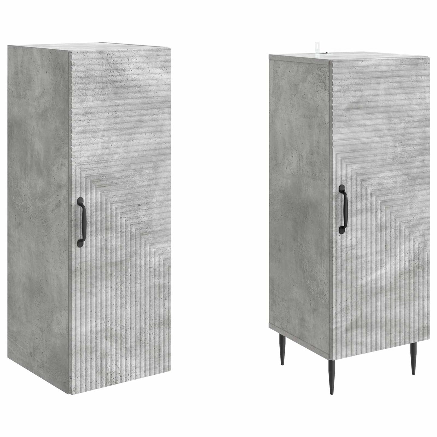 vidaXL Cabinet Set 2 pcs Concrete Grey Engineered Wood