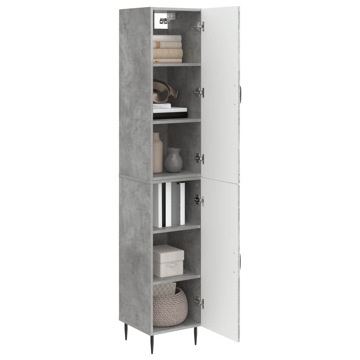 vidaXL Cabinet Set 2 pcs Concrete Grey Engineered Wood