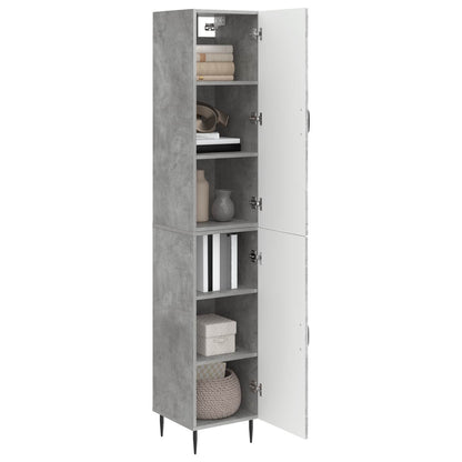 vidaXL Cabinet Set 2 pcs Concrete Grey Engineered Wood