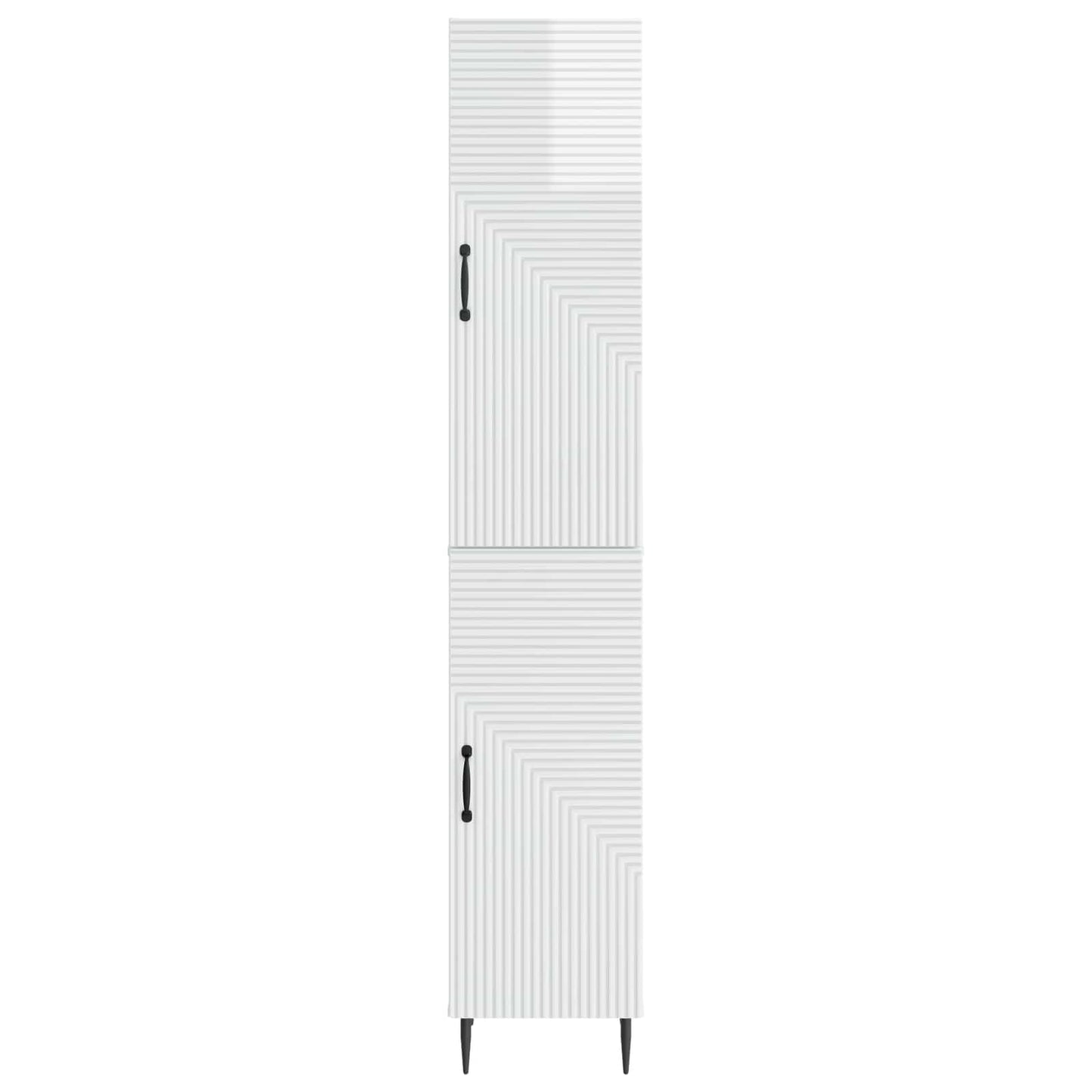 vidaXL Cabinet Set 2 pcs High Gloss White Engineered Wood