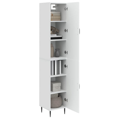 vidaXL Cabinet Set 2 pcs High Gloss White Engineered Wood