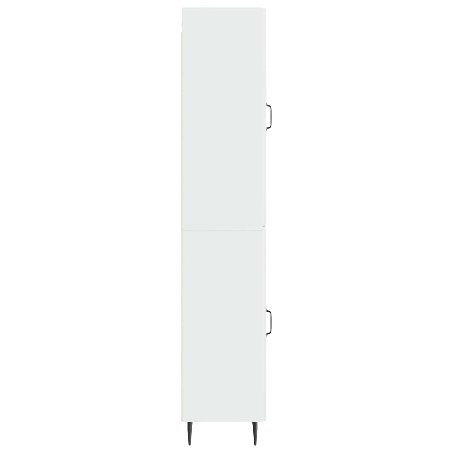 vidaXL Cabinet Set 2 pcs High Gloss White Engineered Wood