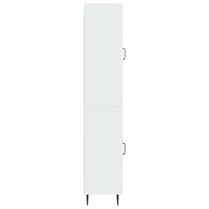 vidaXL Cabinet Set 2 pcs High Gloss White Engineered Wood