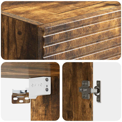 vidaXL Cabinet Set 2 pcs Smoked Oak Engineered Wood
