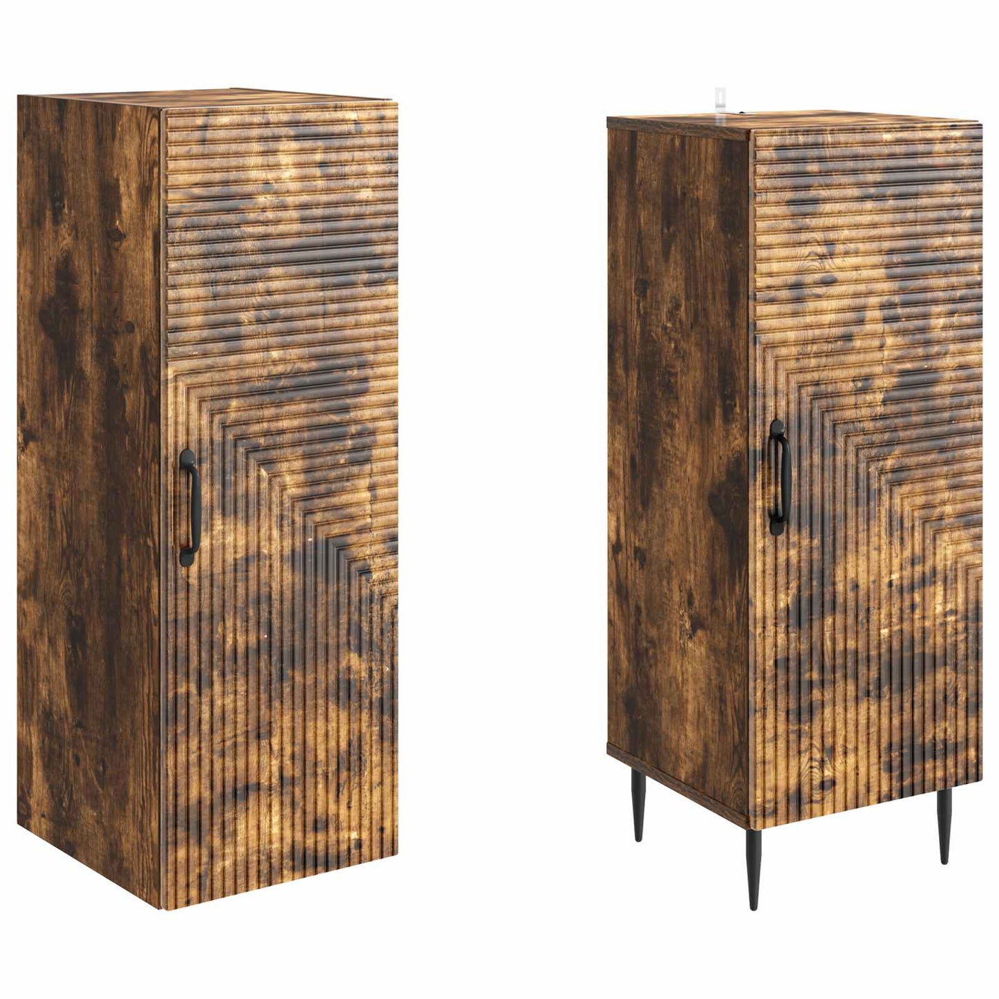 vidaXL Cabinet Set 2 pcs Smoked Oak Engineered Wood