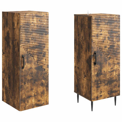 vidaXL Cabinet Set 2 pcs Smoked Oak Engineered Wood