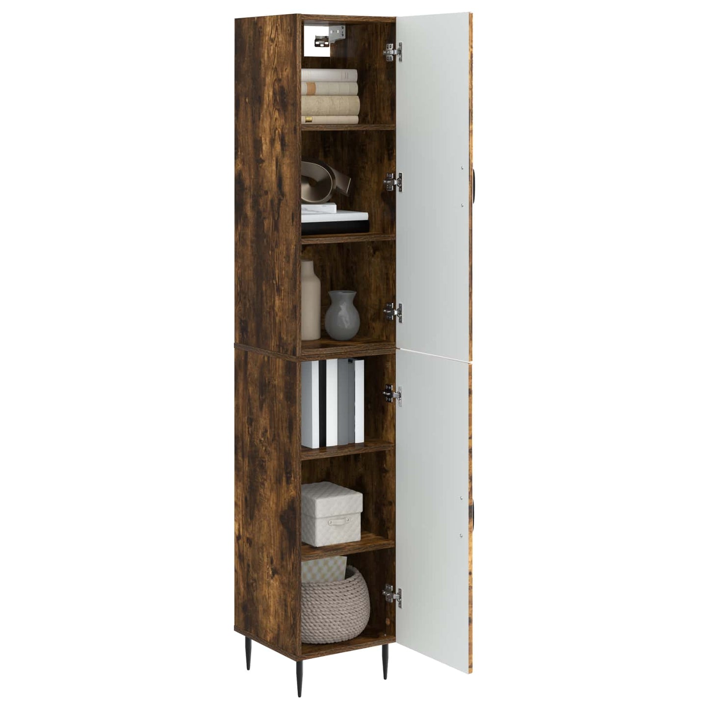 vidaXL Cabinet Set 2 pcs Smoked Oak Engineered Wood