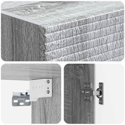 vidaXL Cabinet Set 2 pcs Grey Sonoma Engineered Wood