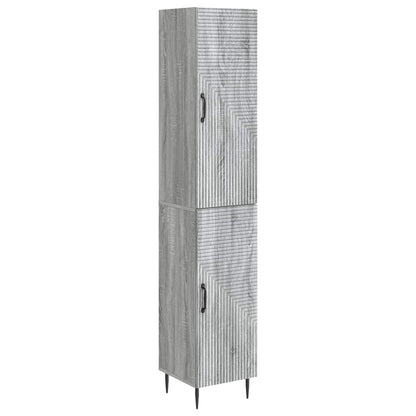 vidaXL Cabinet Set 2 pcs Grey Sonoma Engineered Wood