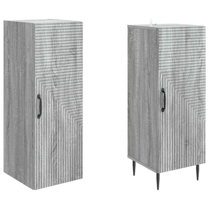 vidaXL Cabinet Set 2 pcs Grey Sonoma Engineered Wood