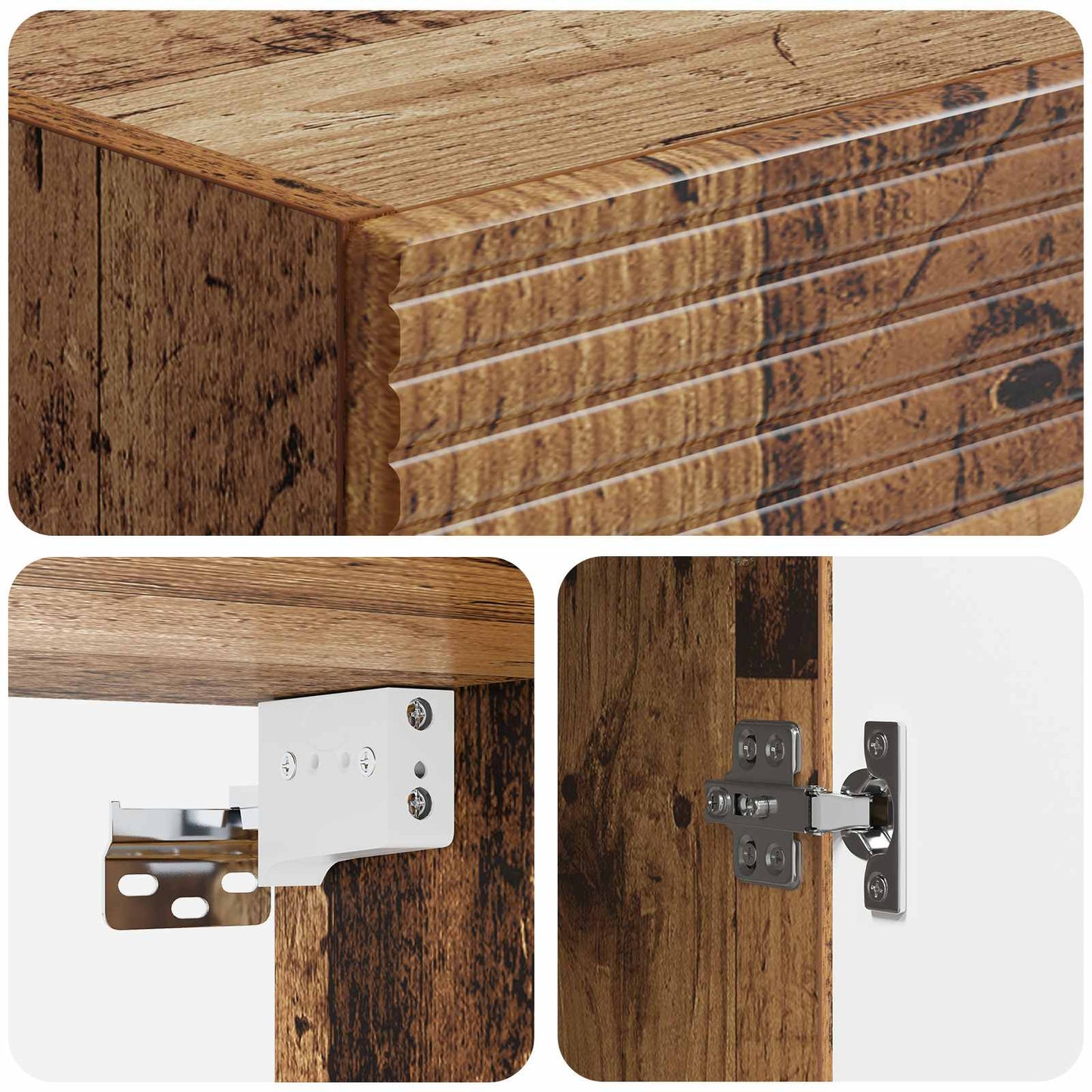 vidaXL Cabinet Set 2 pcs Old Wood Engineered Wood