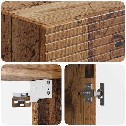 vidaXL Cabinet Set 2 pcs Old Wood Engineered Wood