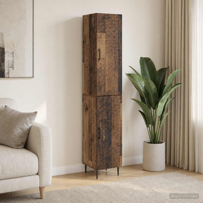 vidaXL Cabinet Set 2 pcs Old Wood Engineered Wood