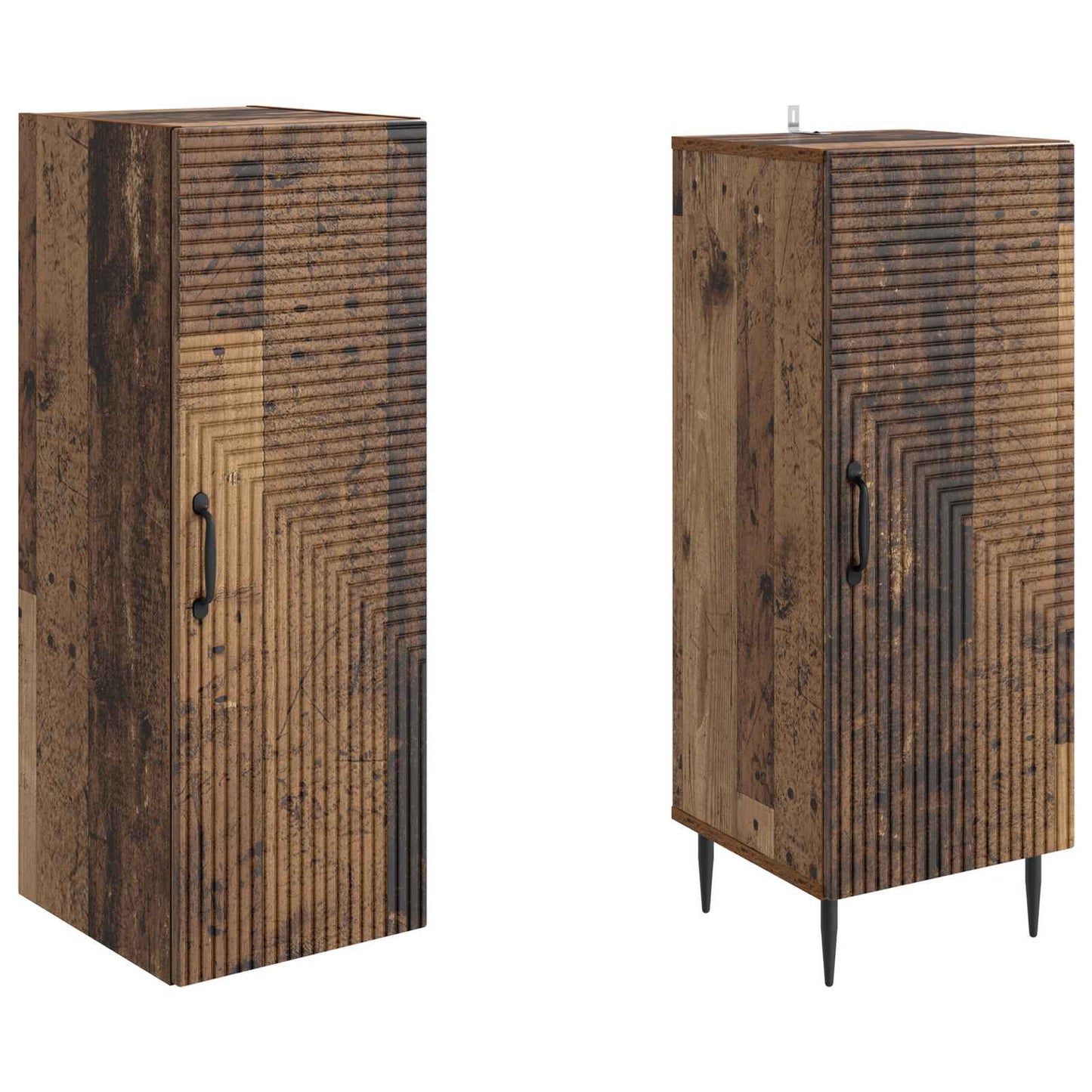 vidaXL Cabinet Set 2 pcs Old Wood Engineered Wood