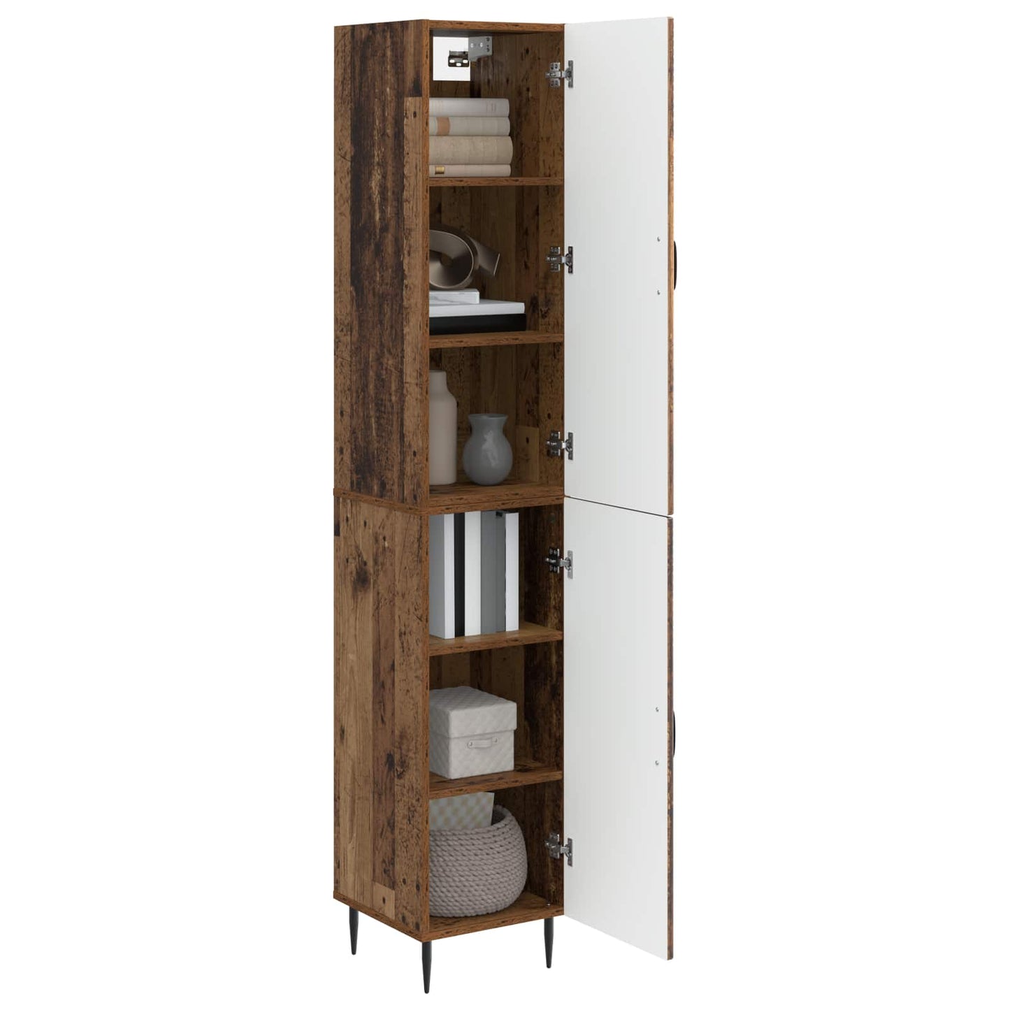 vidaXL Cabinet Set 2 pcs Old Wood Engineered Wood