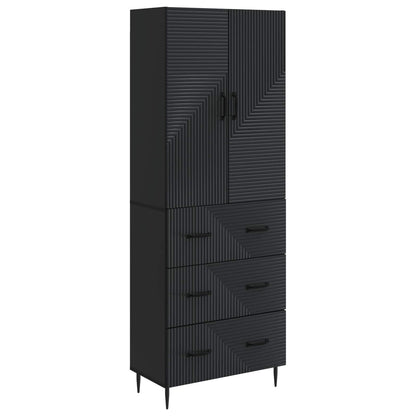 vidaXL Cabinet Set 2 pcs 66 x 34.5 x 90 cm Engineered Wood Black