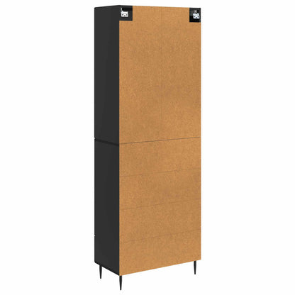 vidaXL Cabinet Set 2 pcs 66 x 34.5 x 90 cm Engineered Wood Black