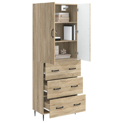 vidaXL Cabinet Set 2 pcs 66 x 34.5 x 90 cm Engineered Wood Sonoma Oak