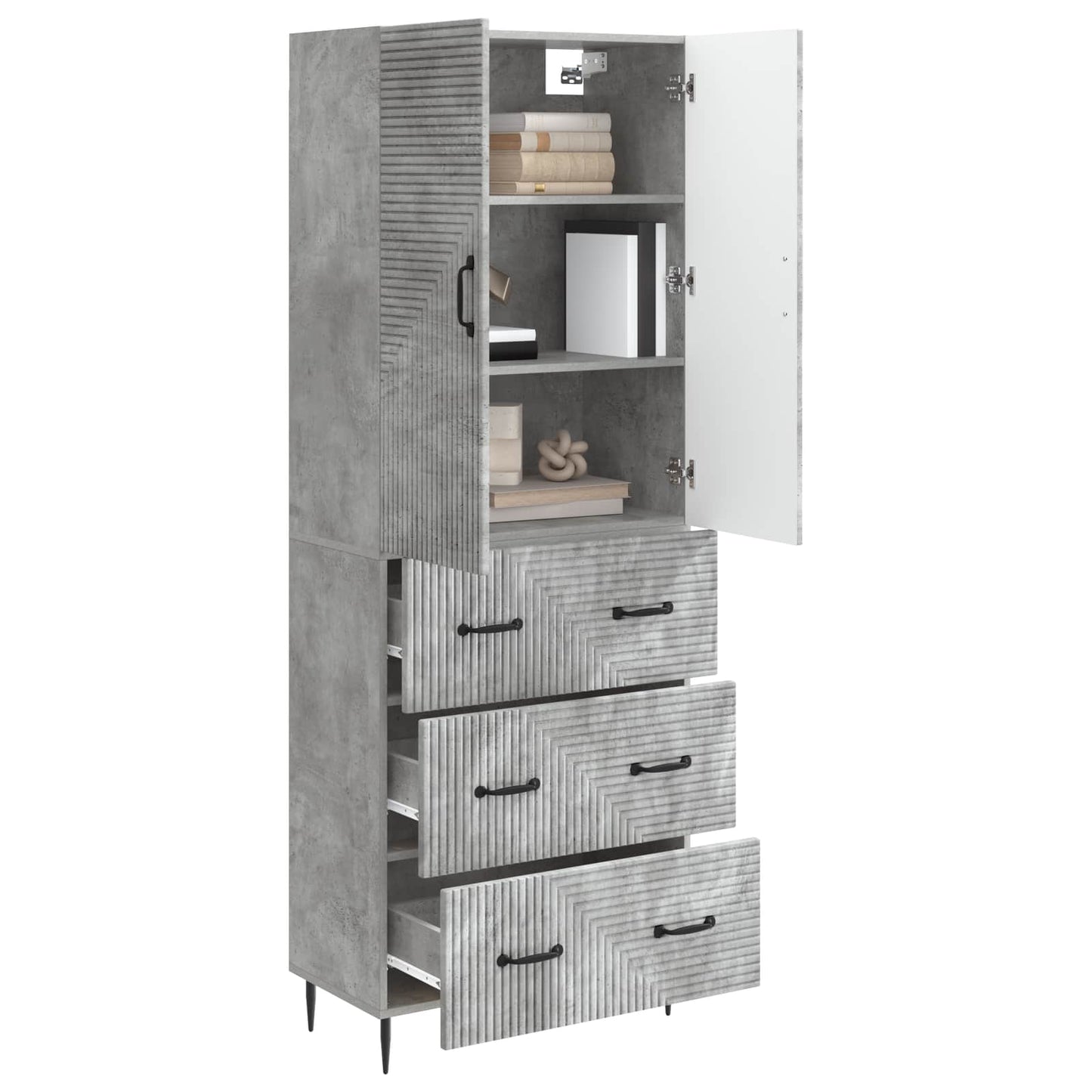 vidaXL Cabinet Set 2 pcs 66 x 34.5 x 90 cm Engineered Wood