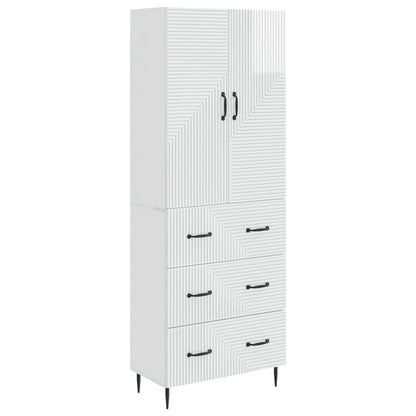 vidaXL Cabinet Set 2 pcs High Gloss White 66 x 34.5 x 90 cm