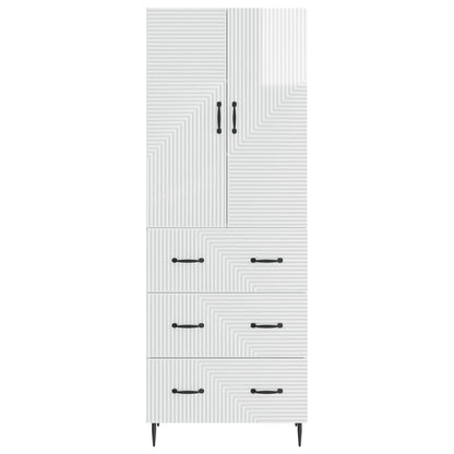 vidaXL Cabinet Set 2 pcs High Gloss White 66 x 34.5 x 90 cm