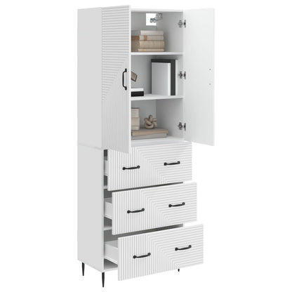 vidaXL Cabinet Set 2 pcs High Gloss White 66 x 34.5 x 90 cm