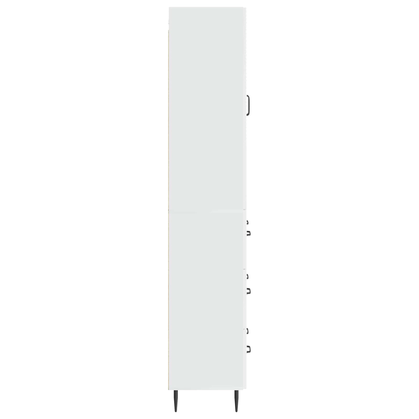 vidaXL Cabinet Set 2 pcs High Gloss White 66 x 34.5 x 90 cm