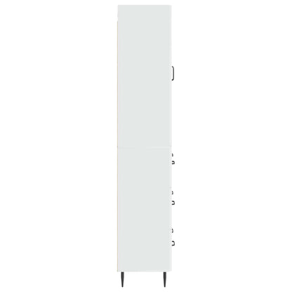 vidaXL Cabinet Set 2 pcs High Gloss White 66 x 34.5 x 90 cm