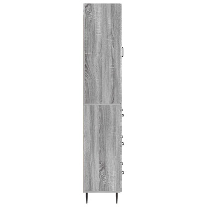 vidaXL Cabinet Set 2 pcs 66 x 34.5 x 90 cm Engineered Wood Grey Sonoma