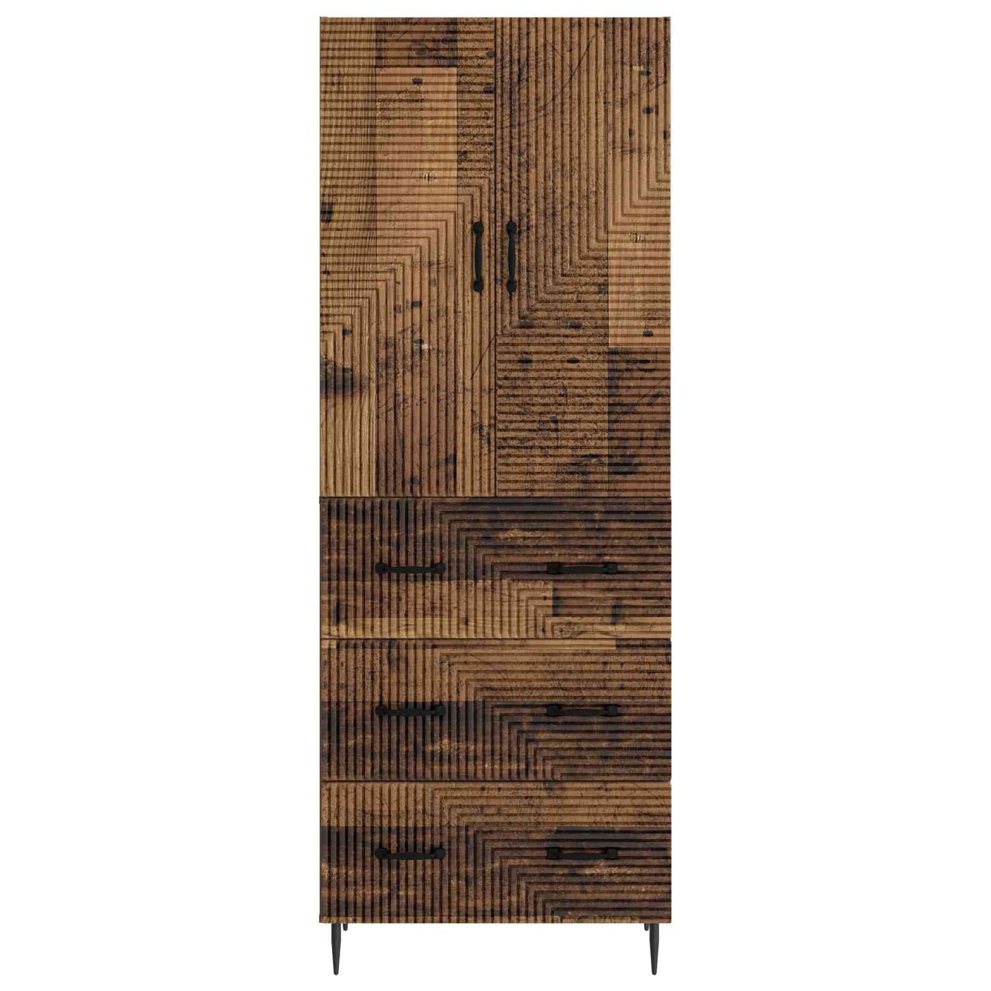 vidaXL Cabinet Set 2 pcs 66 x 34.5 x 90 cm Engineered Wood Old Wood