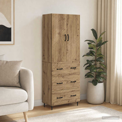 vidaXL Cabinet Set 2 pcs 66 x 34.5 x 90 cm Engineered Wood Artisan Oak