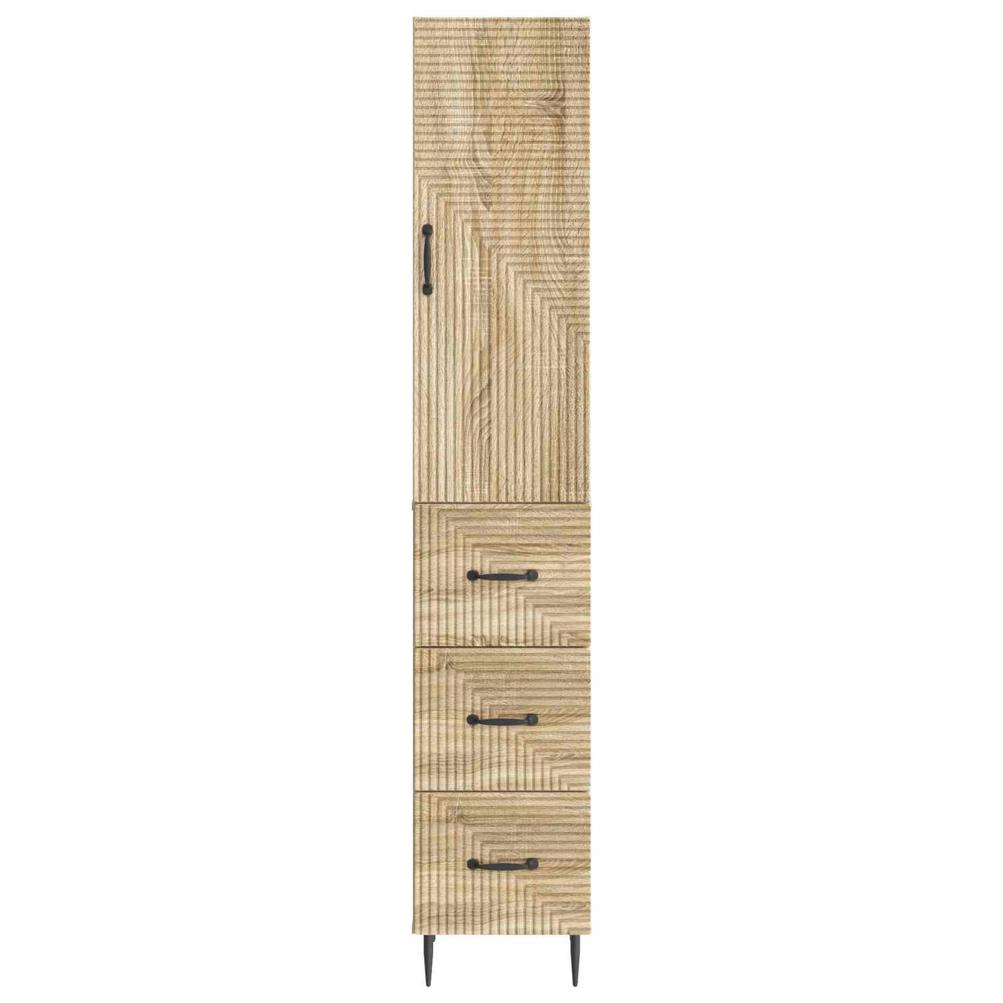 vidaXL Cabinet Set 2 pcs 33 x 34.5 x 90 cm Engineered Wood Sonoma Oak