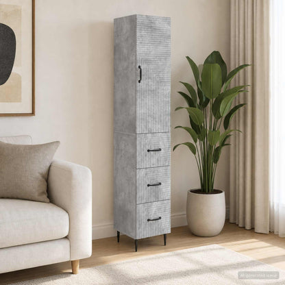 vidaXL Cabinet Set 2 pcs 33 x 34.5 x 90 cm Engineered Wood